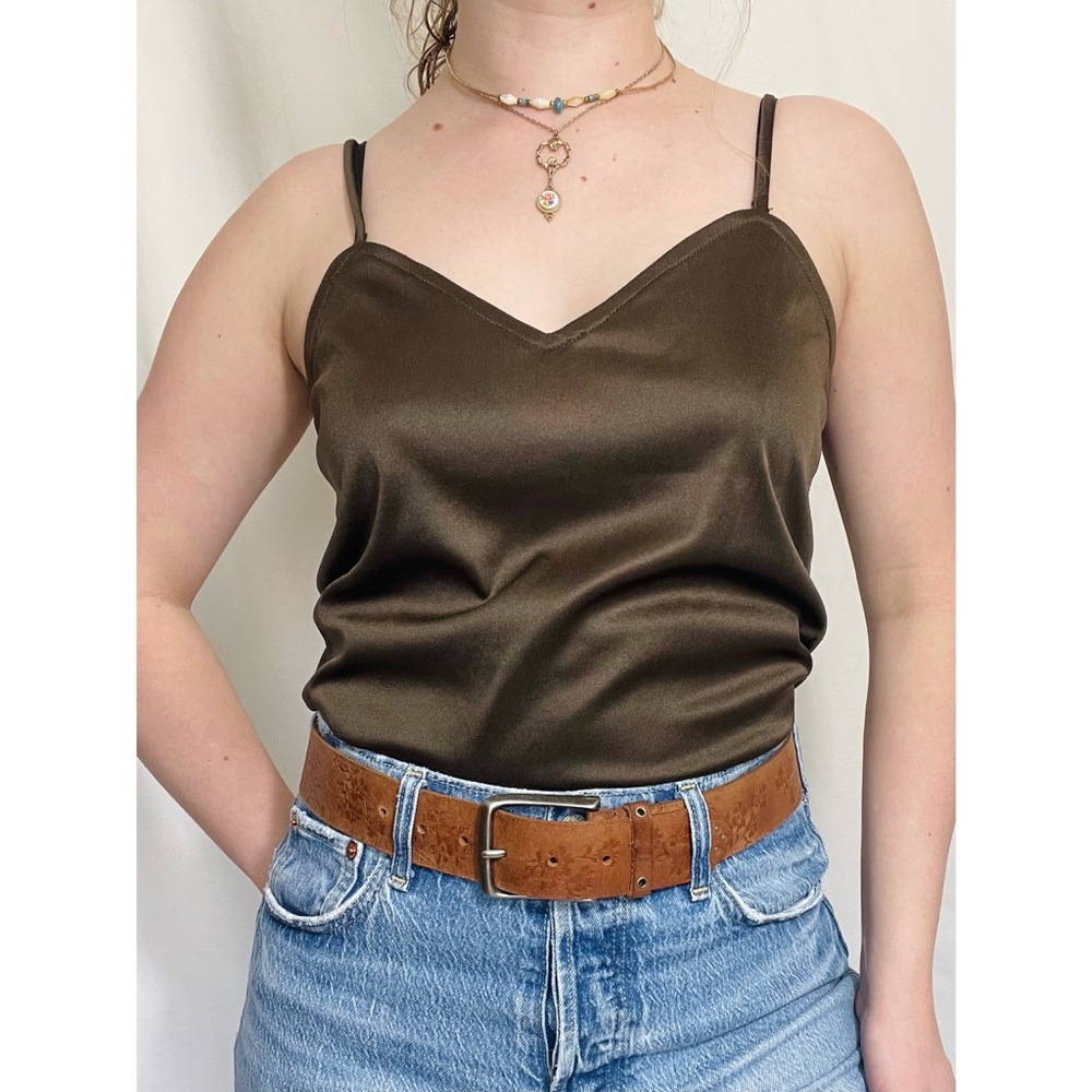 🌱5/$25🌱 Pat Richards | Michael Maiello Vintage 80s Brown Camisole Cami